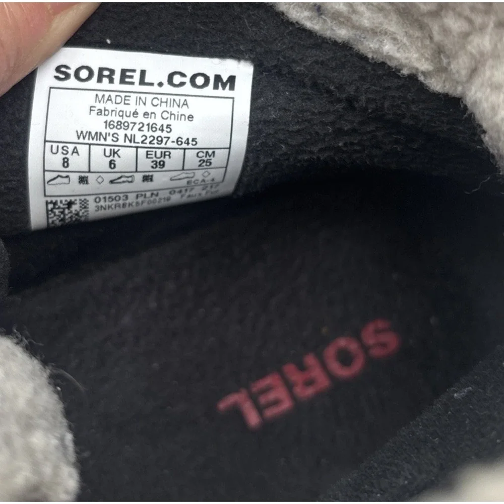 Sorel Boots Carnival Red Outdoors Fleece Waterproof Winter Rain Snow Boots‎ 8